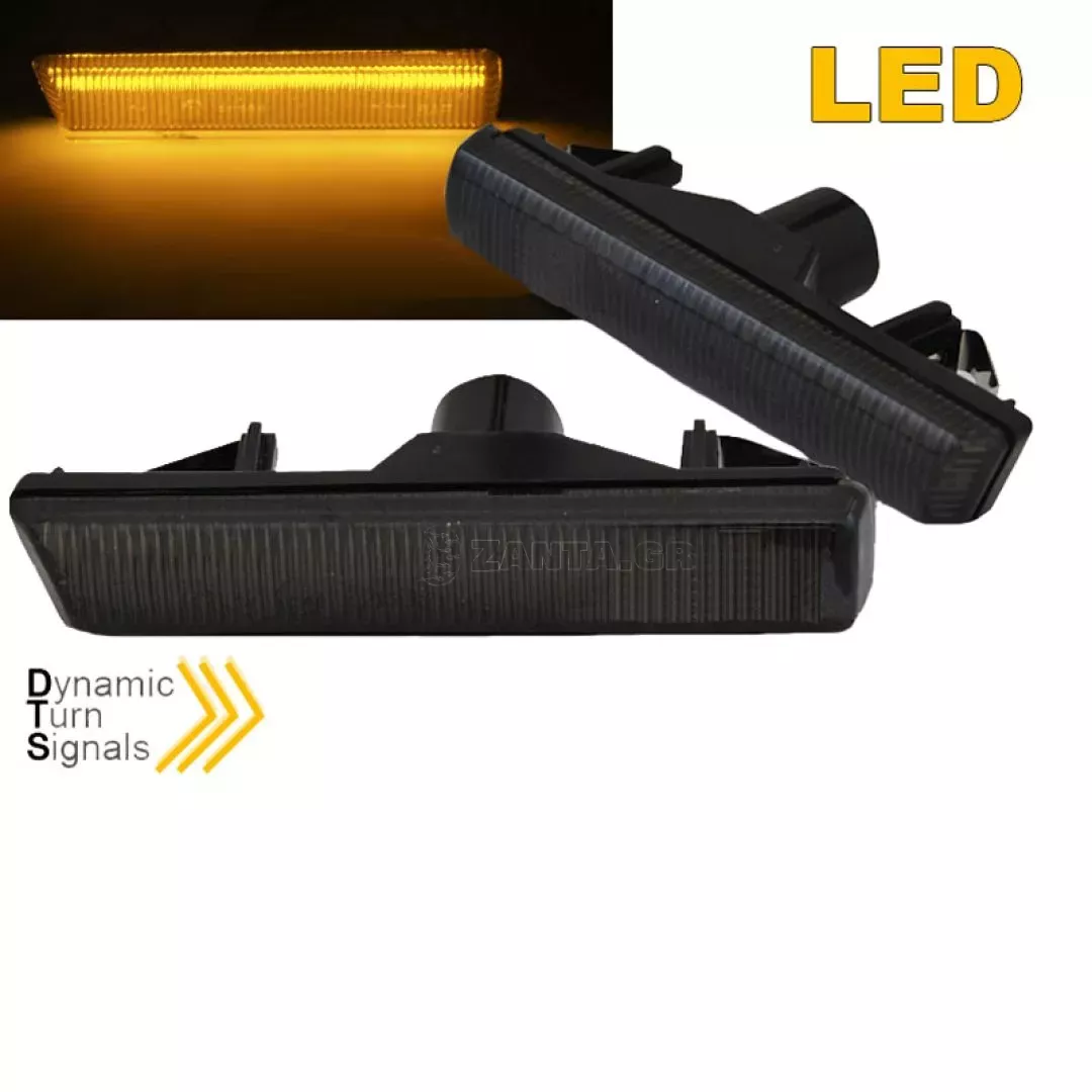 Πλαϊνά Φλας Φτερού Για Bmw M3 E46 / 7 E38 94-01 Led Dynamic Φιμέ 2 Τεμάχια