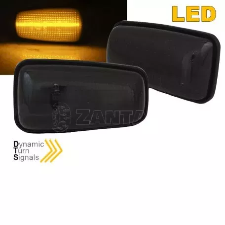 Πλαϊνά Φλας Φτερού Για Citroen Saxo / Berlingo / Xsara / Jumpy / Peugeot 406 Led Dynamic Φιμέ 2 Τεμάχια 