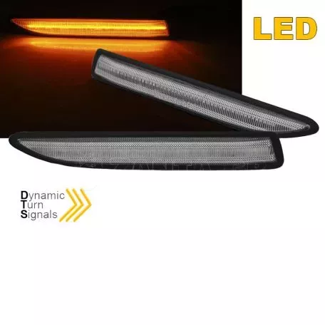 Πλαϊνά Φλας Φτερού Για Ford Mondeo MK IV (4) 07-14 Led Dynamic Clear 2 Τεμάχια 
