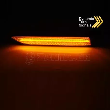 Πλαϊνά Φλας Φτερού Για Ford Mondeo MK IV (4) 07-14 Led Dynamic Clear 2 Τεμάχια 