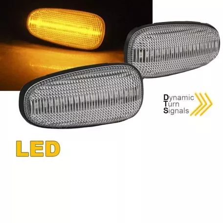 Πλαϊνά Φλας Φτερού Για Opel Astra G 98-04 / Zafira A 99-05 / Frontera B 01-04 Led Dynamic White 2 Τεμάχια 