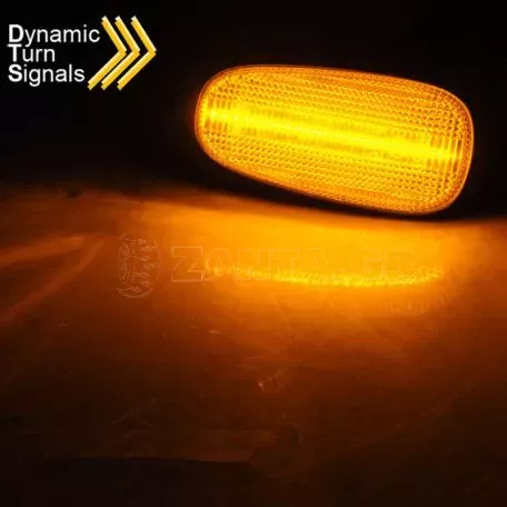 Πλαϊνά Φλας Φτερού Για Opel Astra G 98-04 / Zafira A 99-05 / Frontera B 01-04 Led Dynamic White 2 Τεμάχια 