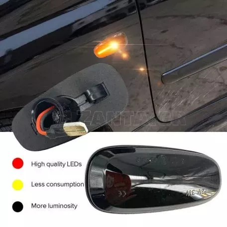 Πλαϊνά Φλας Φτερού Για Opel Astra G 98-04 / Zafira A 99-05 / Frontera B 01-04 Led Dynamic Φιμέ 2 Τεμάχια 