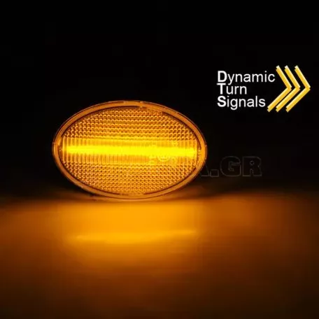 Πλαϊνά Φλας Φτερού Για Opel Astra F 91-97 / Corsa B , C 93-06 / Tigra A 94-00 Led Dynamic Smoke 2 Τεμάχια 