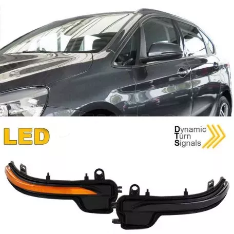 Φλας Καθρέπτη Για Bmw X1 F48 15+ / 2 F45 / F46 13-18 Dynamic Led Φιμέ 2 Τεμάχια 