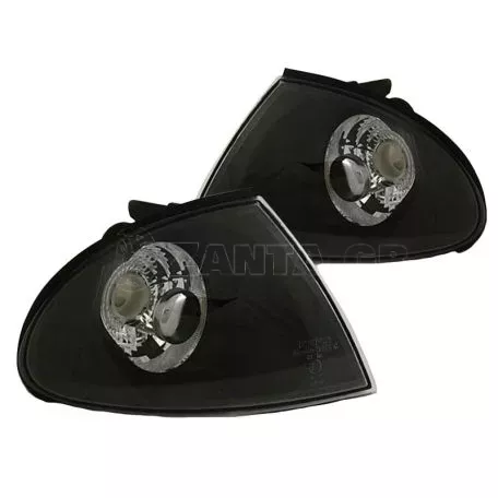 Μπροστινά Φλας Για Bmw 3 E46 99-01 Sedan/Touring Μαύρα 2 Τεμάχια Depo 