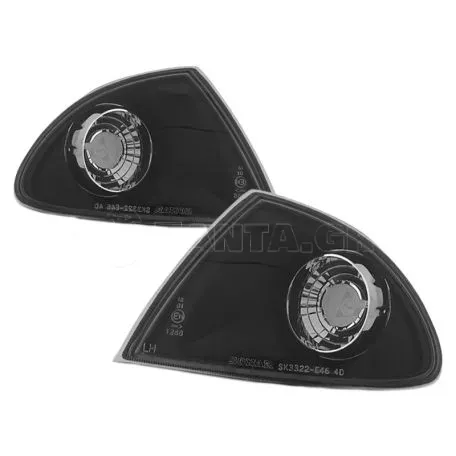 Μπροστινά Φλας Για Bmw 3 E46 99-01 Sedan/Touring Μαύρα 2 Τεμάχια Sonar 