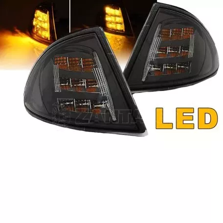 Μπροστινά Φλας Για Bmw 3 E46 99-01 Sedan/Touring Μαύρα/Clear Led 2 Τεμάχια Eagle Eyes 