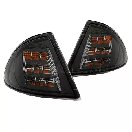 Μπροστινά Φλας Για Bmw 3 E46 99-01 Sedan/Touring Μαύρα/Clear Led 2 Τεμάχια Eagle Eyes 