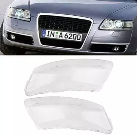 Κρύσταλλα φαναριών για Audi A6 C6 (2006-2011) - σετ 2τμχ. 