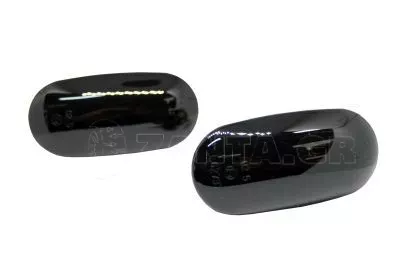 Led φλας φτερού για Mitsubishi Pajero  (1998-2005) - φιμέ με τρεχούμενο φλας - σετ 2τμχ. 