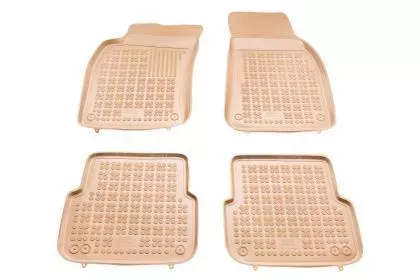 Λαστιχένια πατάκια Rezaw Plast για Audi A6 (2004-2008) / A6 Allroad (2006-2011) - τύπου σκαφάκι - μπεζ - 4τμχ. 