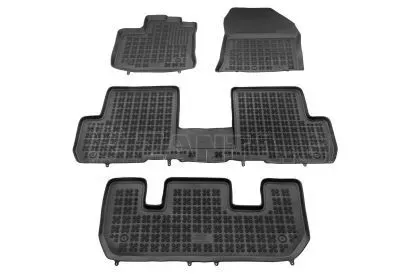 Λαστιχένια πατάκια Rezaw Plast για DACIA Lodgy I (2012-2020) / DACIA Logan I Stepway (2012-2020) - 7-θέσιο τύπου σκαφάκι - 4τμχ. 
