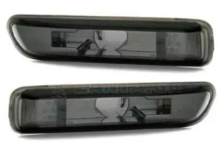Φλας για BMW E46 (1998-2001) - μαύρο χρωμίου - σετ 2τμχ. 