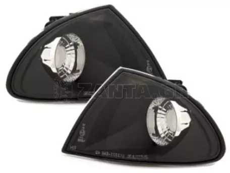 Φλας δίπλα στο φανάρι  BMW E46 sedan (1998-2001) -  μαύρο - σετ 2τμχ. 
