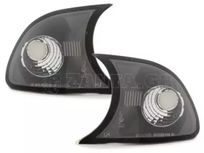 Φλας δίπλα στο φανάρι BMW E46 coupe (1998-2001) - μαύρο - σετ 2τμχ.