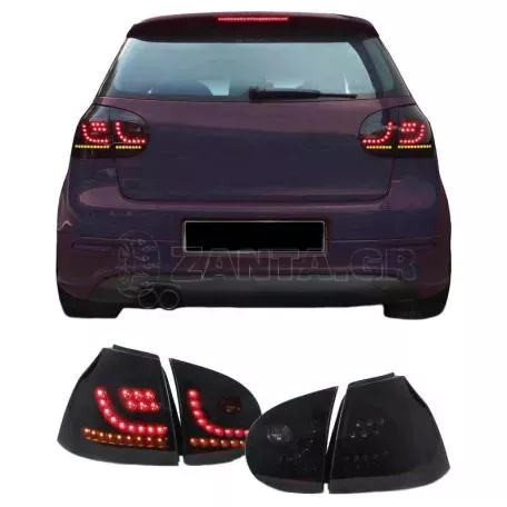 Πισινά Φανάρια Set Για Vw Golf V (5) 03-08 Led Dynamic Urban Style Μαύρα Winjet 