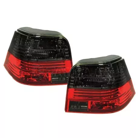 Πισινά Φανάρια Set Για Vw Golf IV (4) 97-03 Κόκκινο/Φιμέ Depo 