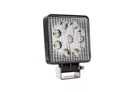 Προβολέας Εργασίας 9Led Τετράγωνος 110mm x 110mm 35W Flat 9-36V AWL07 Amio 