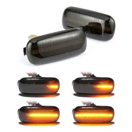 Led φλας για Audi A4 B6 B7 (2001-2008) / A6 C6 (2004-2011) / A3 8P (2003-2013)  -  φιμέ με τρεχούμενο φλας - σετ 2τμχ. 