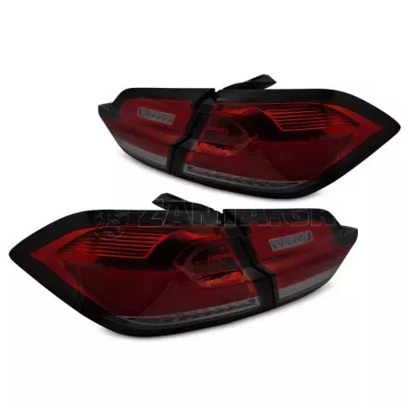 Πισινά Φανάρια Set Για Ford Fiesta RS 2017-2021 Led Bar Red Smoke JunYan 