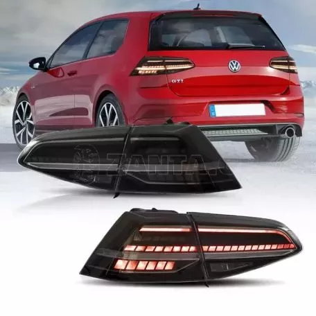 Πισινά Φανάρια Set Για Vw Golf VII 7 & 7.5 11-19 Led Bar Dynamic Facelift 7.5 GTI/R Look Φιμέ VLand 