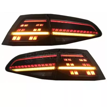 Πισινά Φανάρια Set Για Vw Golf VII 7 & 7.5 11-19 Led Bar Dynamic Facelift 7.5 GTI/R Look Φιμέ VLand 