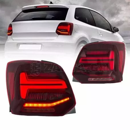 Πισινά Φανάρια Set Για Vw Polo 6R 09-14 Led Bar Dynamic Κόκκινο/Crystal VLand 