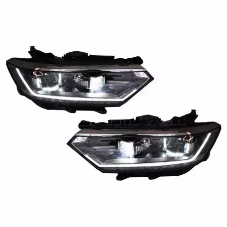 Μπροστινά Φανάρια Set Για Vw Passat B8 15+ DRL Led Matrix & Led Signal Dynamic R-Line Look Full Led Με Μοτέρ Carner 