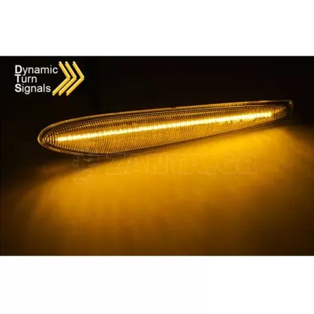 Πλαϊνά Φλας Φτερού Για Alfa Romeo 159/ Brera/ Spider 05-10 Smoke Led Dynamic 2 Τεμάχια 