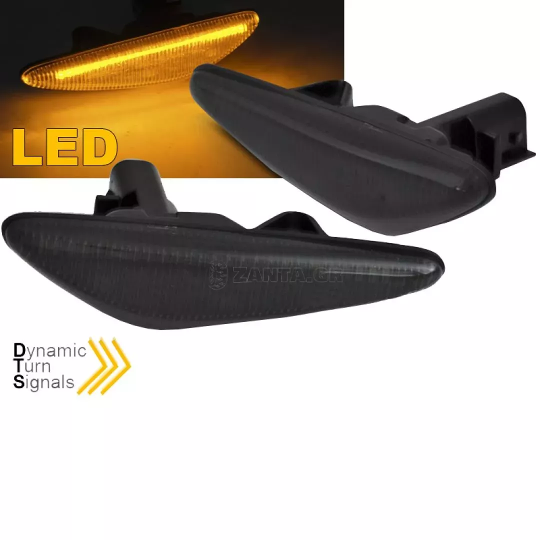 Πλαϊνά Φλας Φτερού Για Mazda 6 Atenza GH 08-12, RX-8 09-12, 5 Premacy CW 10-13, MX5 ND 15+ Led Dynamic Φιμέ 2 Τεμάχια