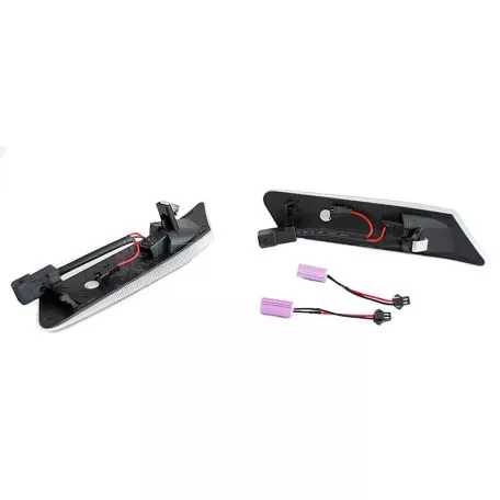 Πλαϊνά Φλας Φτερού Για Porsche 911 997 04-09 / Boxster 987 05-08 / Cayman 987C 05-08 Led Dynamic Άσπρα 2 Τεμάχια 