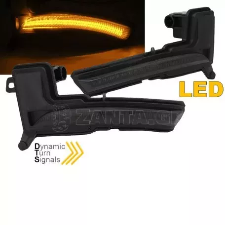 Φλας Καθρέπτη Για Renault Clio IV 16-19 / Captur 17-20 / Nissan Micra 17+ Dynamic Led Φιμέ 2 Τεμάχια 
