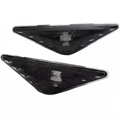 Πλαϊνά Φλας Φτερού Για Ford Focus 98-04 / Mondeo 00-07 Black/Crystal 2 Τεμάχια 