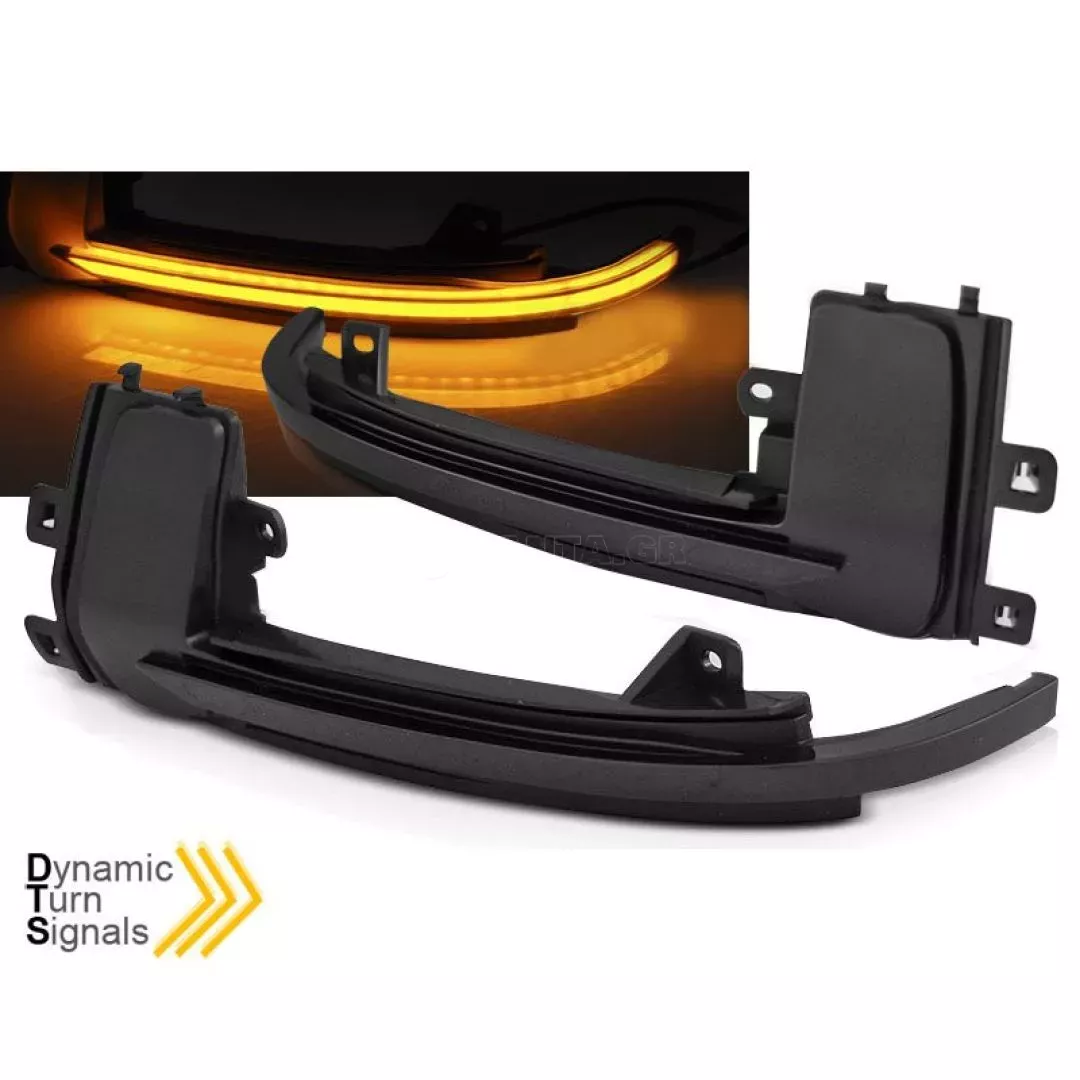 Φλας Καθρέπτη Για Audi A3 8P 2010-2012 / A4 B8 2010-2015 / A5 8F 2010-2016 Dynamic Led Φιμέ 2 Τεμάχια