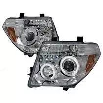 Φανάρια εμπρός led angel eyes για Nissan Navara / Pathfinder (2005-2009) - chrome , με λάμπες (Η1) - σετ 2τμχ. 