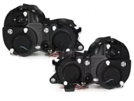 Φανάρια εμπρός angel eyes για Mercedes CLK W208 (1997-2002) , με λάμπες (Η1) - σετ 2τμχ. 