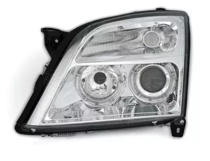 Φανάρια εμπρός angel eyes για Opel Vectra C (2002-2005) - chrome , χωρίς λάμπες (Η7) - σετ 2τμχ.
