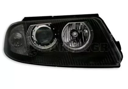 Φανάρια εμπρός angel eyes για Vw Passat B5.5 (2001-2005) - μαύρα , χωρίς λάμπες (Η7) - σετ 2τμχ. 
