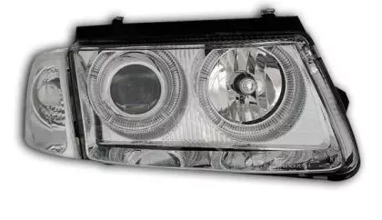 Φανάρια εμπρός angel eyes για Vw Passat 3Β/B5 (1997-2000) - chrome , χωρίς λάμπες (Η7) - σετ 2τμχ. 