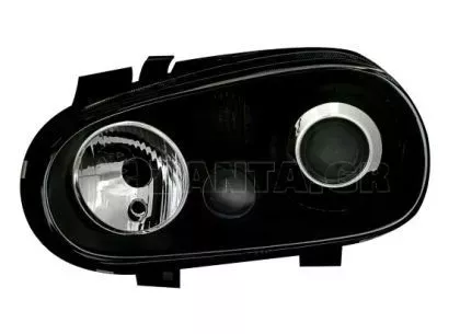 Φανάρια εμπρός για Vw Golf IV R32 - μαύρα , χωρίς λάμπες (Η7) - σετ 2τμχ. 
