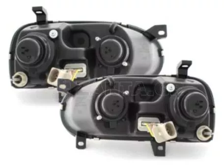 Φανάρια εμπρός angel eyes για Vw Golf ΙΙΙ - black , με λάμπες (Η1) - σετ 2τμχ. 
