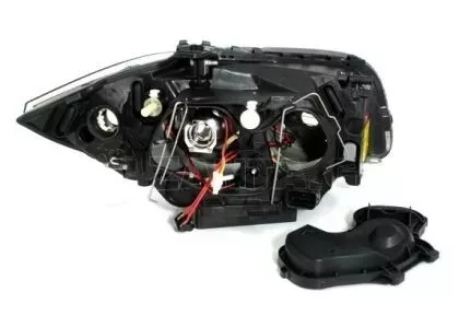 Φανάρια εμπρός angel eyes για BMW E87 (2004-2011) - μαύρα , χωρίς λάμπες (Η7) - σετ 2τμχ. 