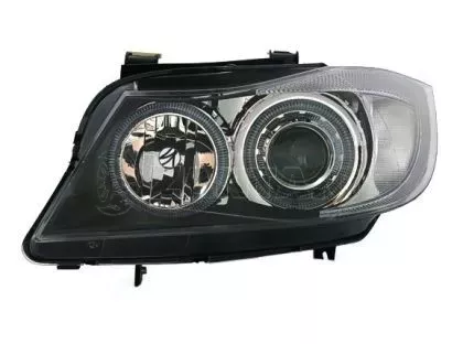 Φανάρια εμπρός angel eyes για BMW E90(2005-2009) - black , χωρίς λάμπες (Η7) - σετ 2τμχ.