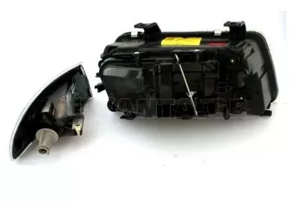 Φανάρια εμπρός angel eyes για Audi A4 (1995-1998) - μαύρα , χωρίς λάμπες (Η7) - σετ 2τμχ. 