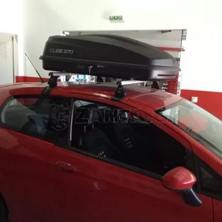 Μπαγκαζιέρα Οροφής Cube 370L Μαύρη Με Μονό Άνοιγμα 