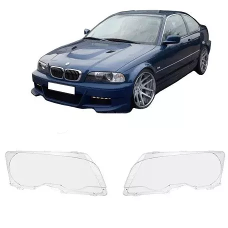 Κρύσταλλα Φαναριών Για Bmw 3 E46 Coupe 99-03 Xenon & Halogen 2 Τεμάχια 