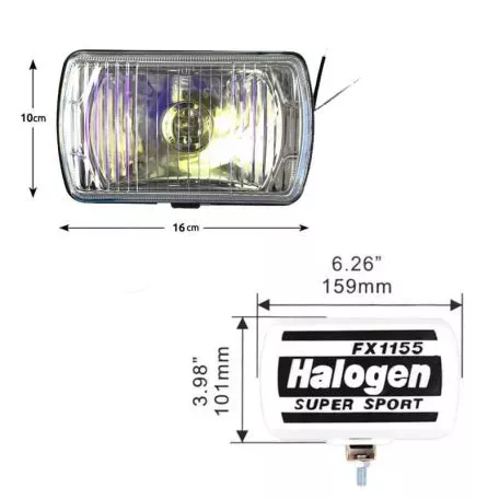 Προβολέας Αυτοκινήτου Universal Rainbow Με Καπάκι 12 Volt 55 Watt H3 Λάμπα FX-1155 1 Τεμάχιο 