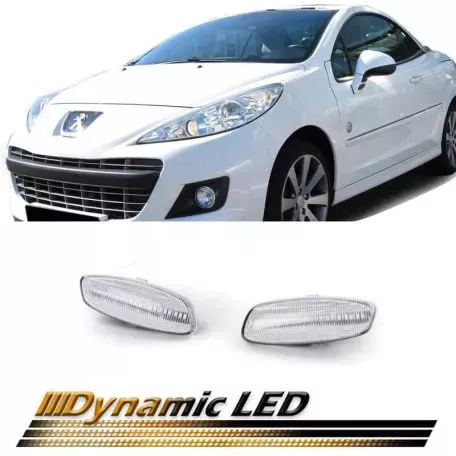 Φλας Καθρέπτη Για Peugeot 207 06-14 / 308 08-13 / Citroen C3 10-16 / C4 04-20 / C5 08-16 / DS3 10-16  / DS4 11-15 Dynamic Led Λευκό 2 Τεμάχια 