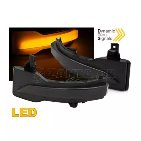 Φλας Καθρέπτη Για Subaru Forester 2018-, Impreza 2016-, Outback 2019-, Legacy 2019 Dynamic Led Φιμέ 2 Τεμάχια 
